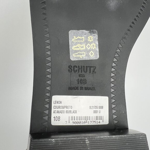 SCHUTZ Black Leather Loafers - Picture 9 of 11
